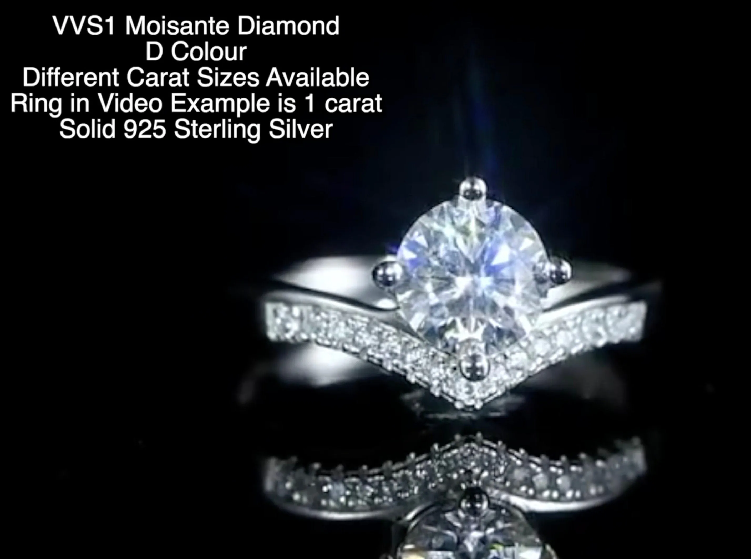Wishbone Engagement Ring | Moissanite Engagement Ring | Womens Engagement Ring | Womens Wedding Ring | Moissanite Ring | Moissanite Rings