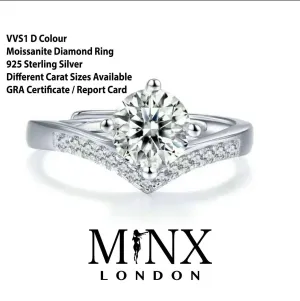 Wishbone Engagement Ring | Moissanite Engagement Ring | Womens Engagement Ring | Womens Wedding Ring | Moissanite Ring | Moissanite Rings