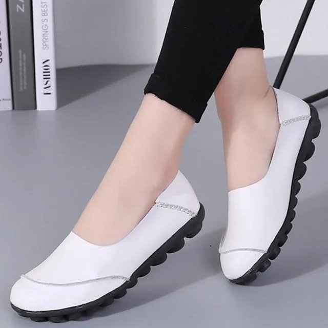 Woman shoes fashion style large size 35-44 genuine leather flats loafers