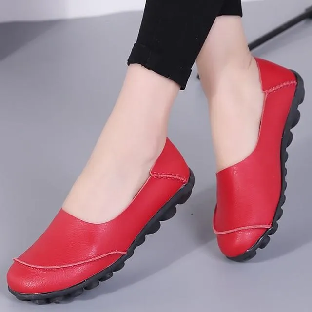 Woman shoes fashion style large size 35-44 genuine leather flats loafers