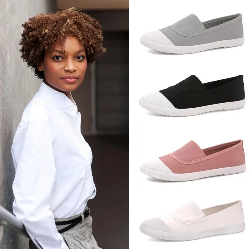 women  canvas flat shoes fashion Simple generous Multiple colors shoes