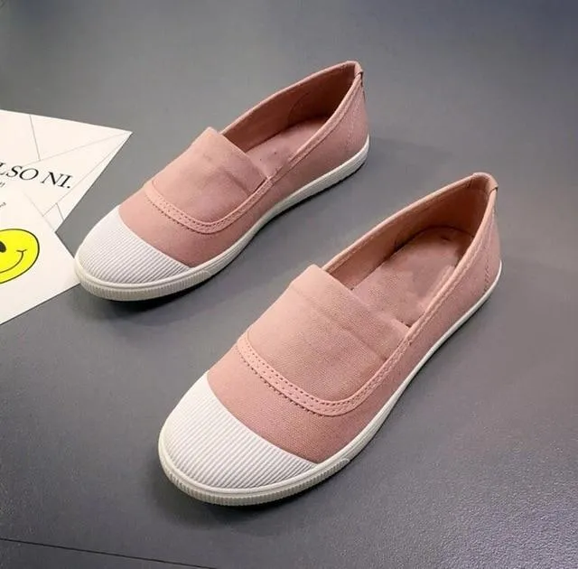 women  canvas flat shoes fashion Simple generous Multiple colors shoes