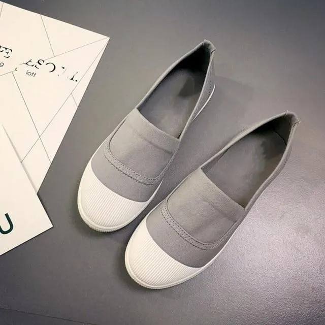 women  canvas flat shoes fashion Simple generous Multiple colors shoes