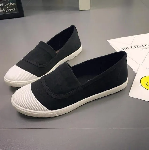 women  canvas flat shoes fashion Simple generous Multiple colors shoes