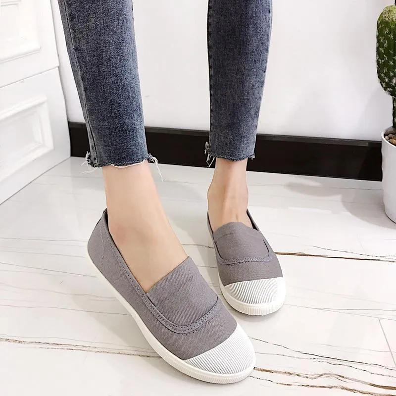 women  canvas flat shoes fashion Simple generous Multiple colors shoes