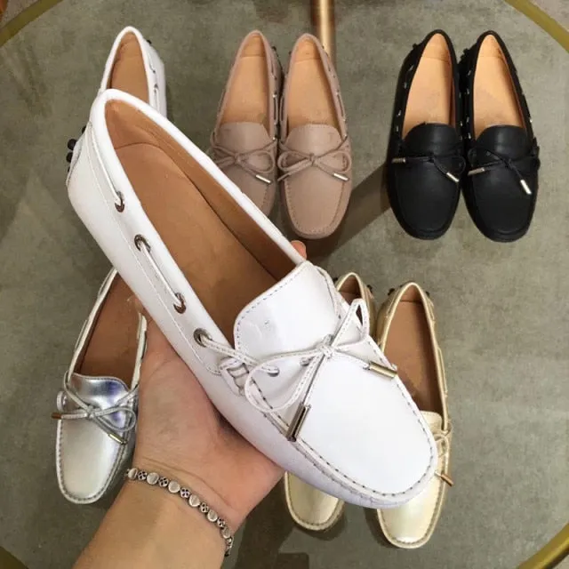 women casual shoes flat peas shoes British style loafers