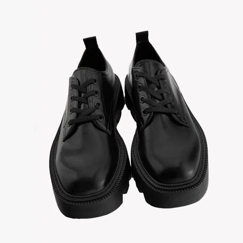 Women Flat Shoes Platform Thick Bottom Lace Up