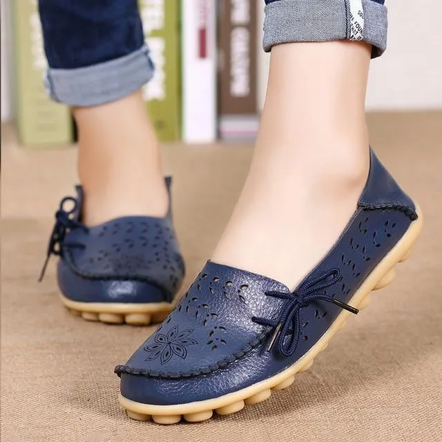 Women Flats Women Genuine Leather Shoes