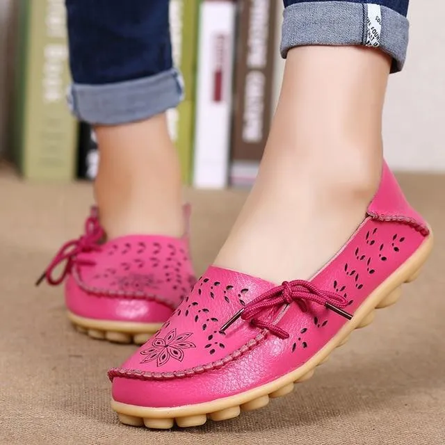 Women Flats Women Genuine Leather Shoes