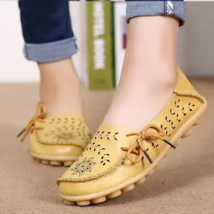 Women Flats Women Genuine Leather Shoes