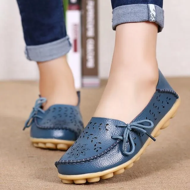 Women Flats Women Genuine Leather Shoes