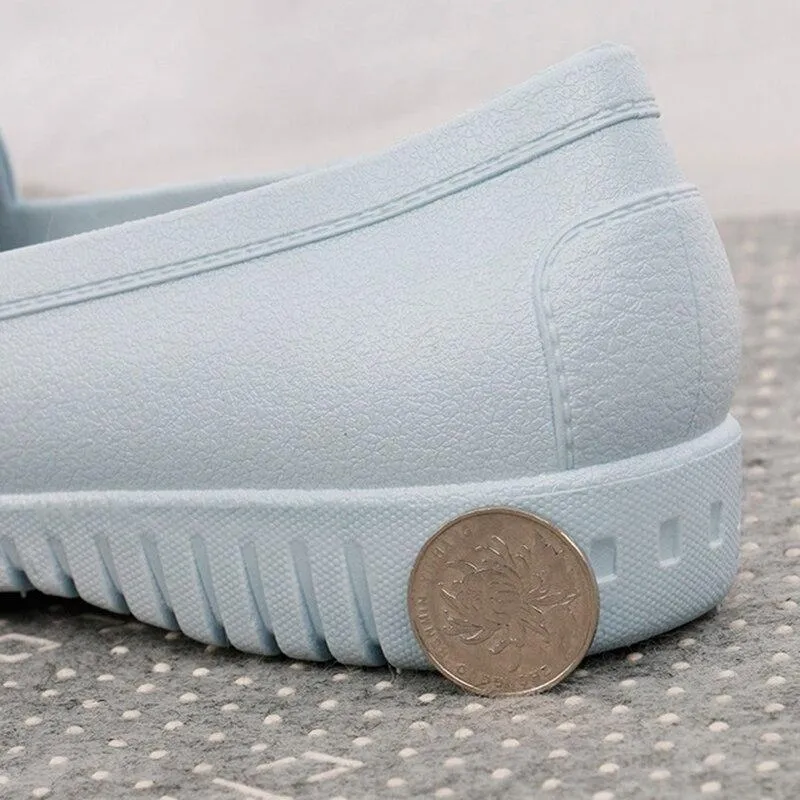 Women Rain Shoes  Waterproof Flat Shoe For Woman Candy Color Rain Shoe