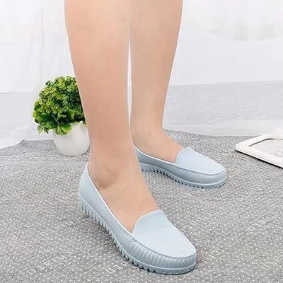 Women Rain Shoes  Waterproof Flat Shoe For Woman Candy Color Rain Shoe