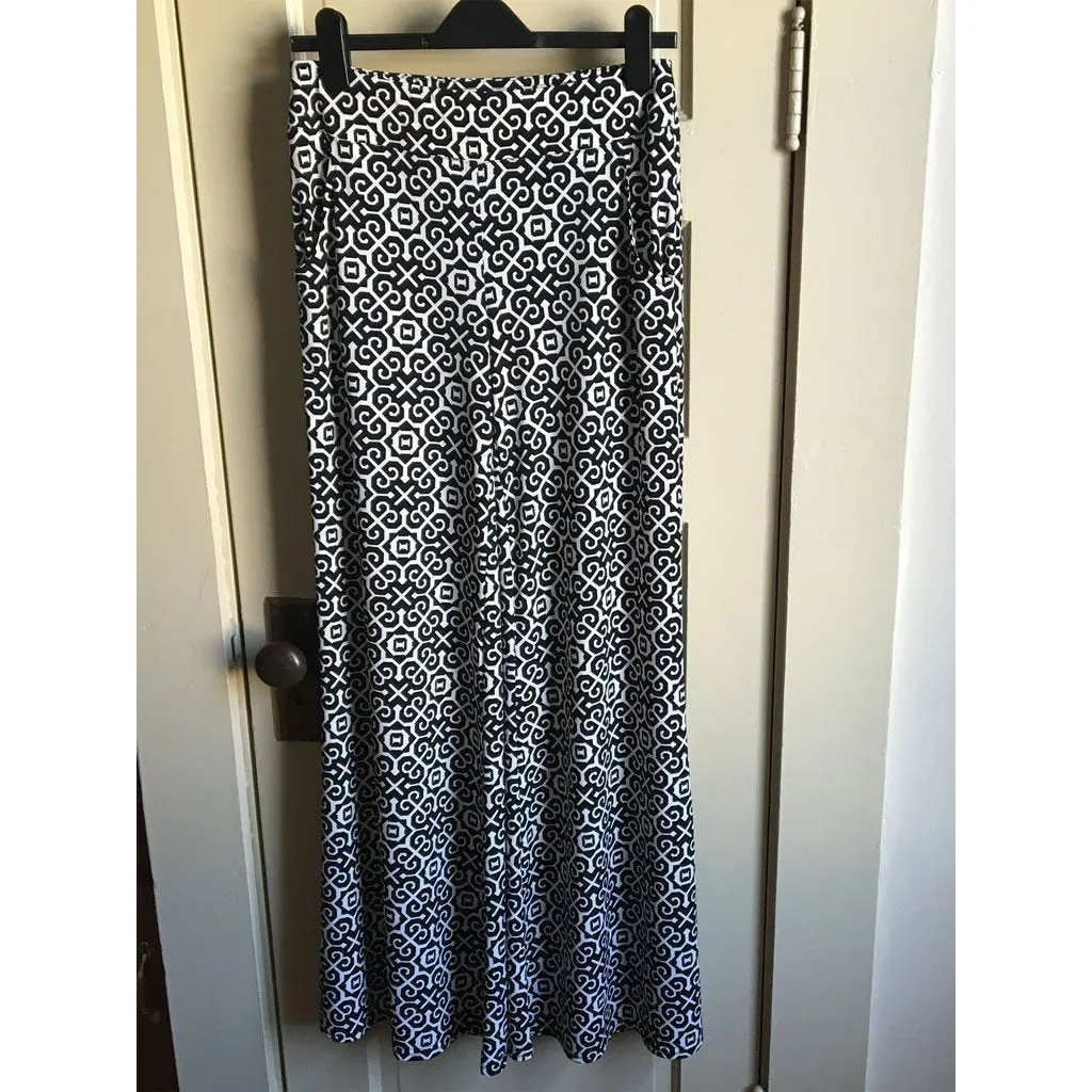 Women's Joseph Ribkoff | Wide Leg Pant | Black and White Pattern