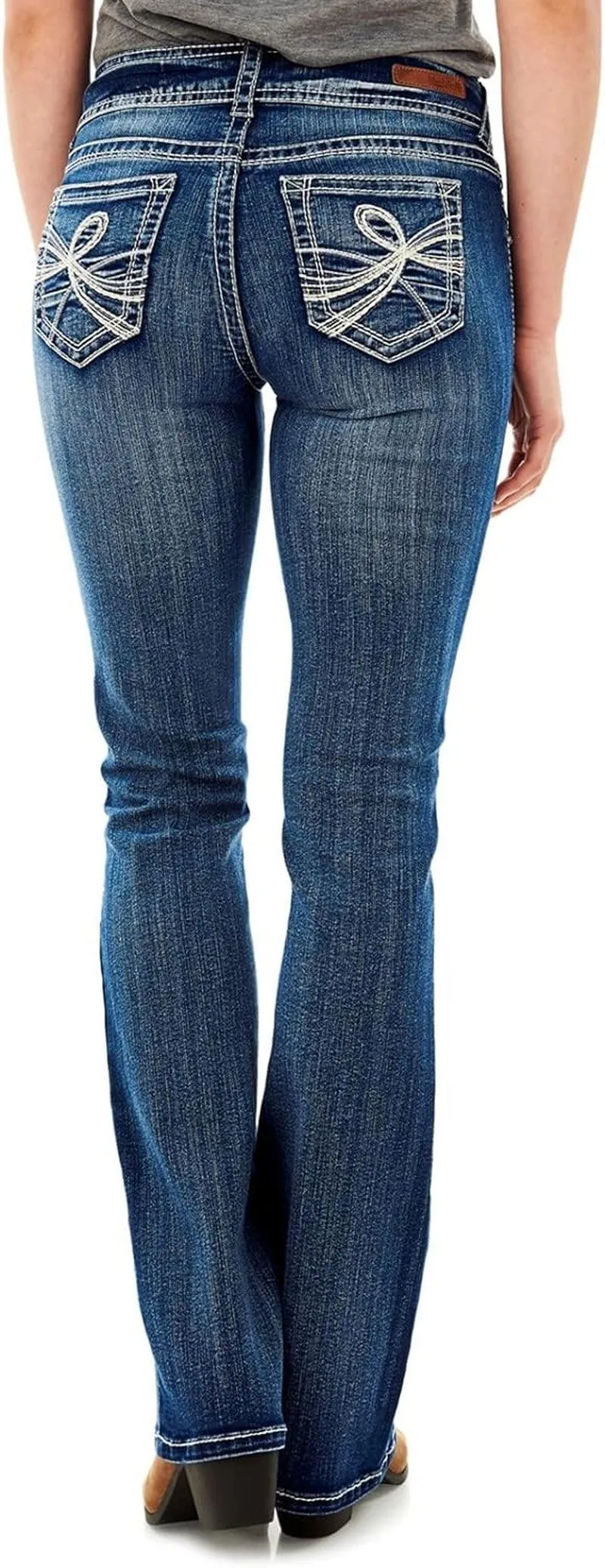Women'S Luscious Curvy Bootcut Mid-Rise Insta Stretch Juniors Jeans