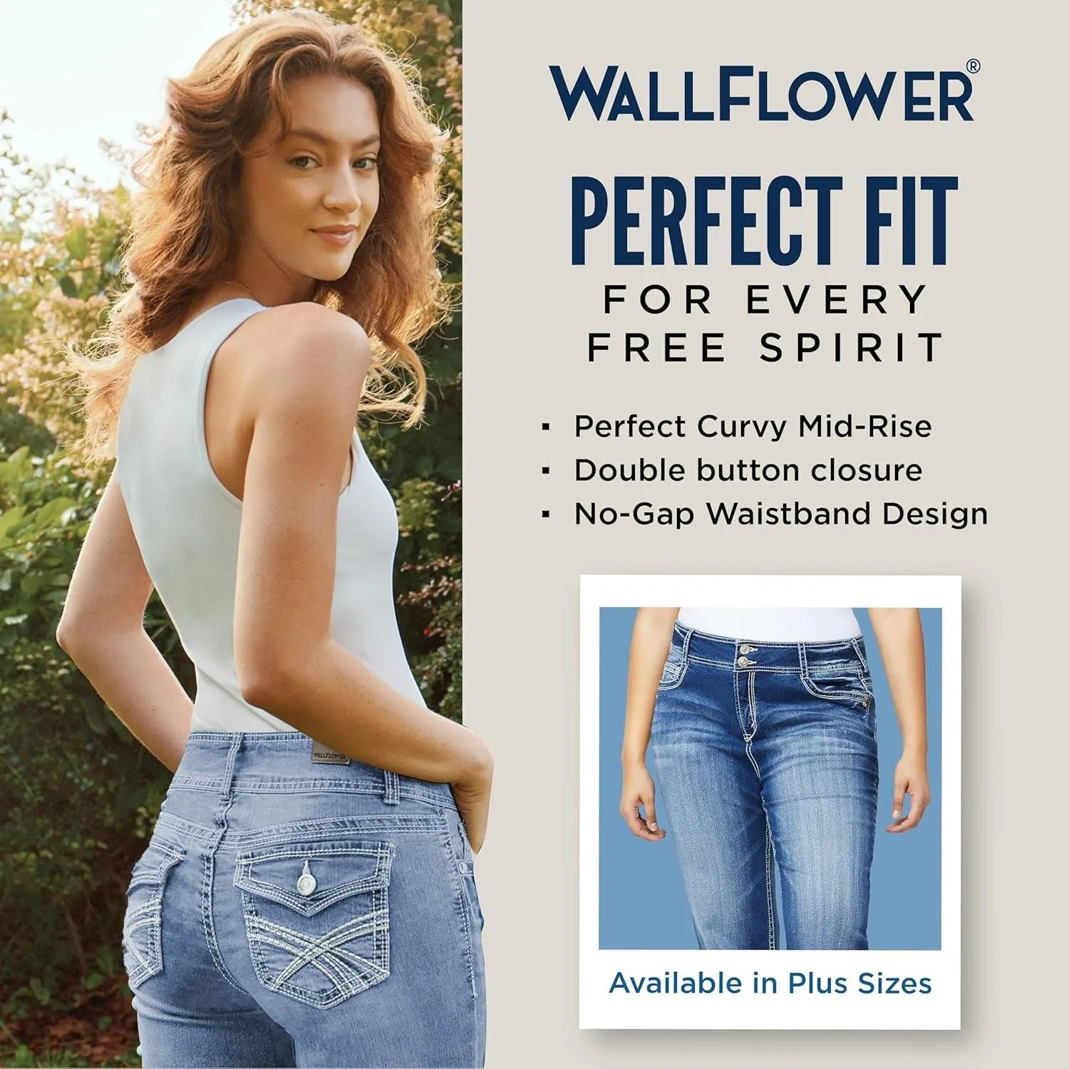 Women'S Luscious Curvy Bootcut Mid-Rise Insta Stretch Juniors Jeans