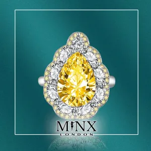 Yellow Diamond Ring | Yellow Diamond Engagement Rings | Yellow Diamond Wedding Ring | Pear Shape Ring | Pear Engagement Ring | Teardrop Ring